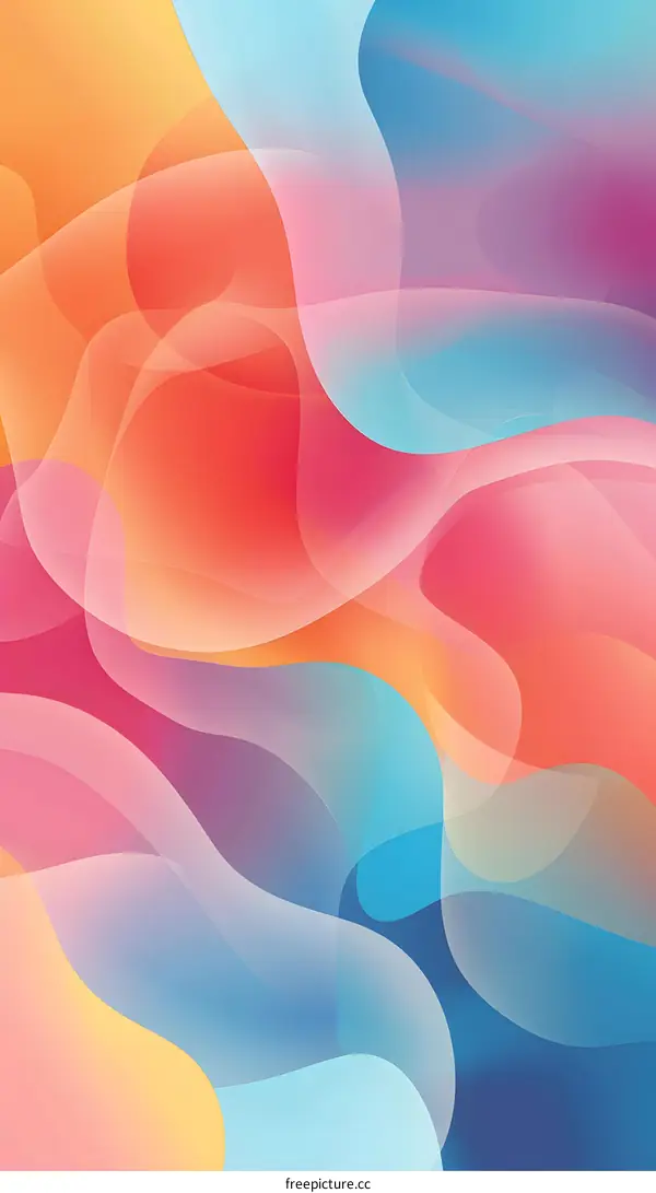Abstract Background with Colorful Liquid Shapes