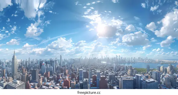 New York City Skyline on a Sunny Day