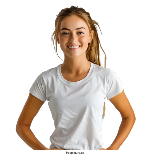 [Transparent Background PNG]Portrait of a Young Woman Smiling