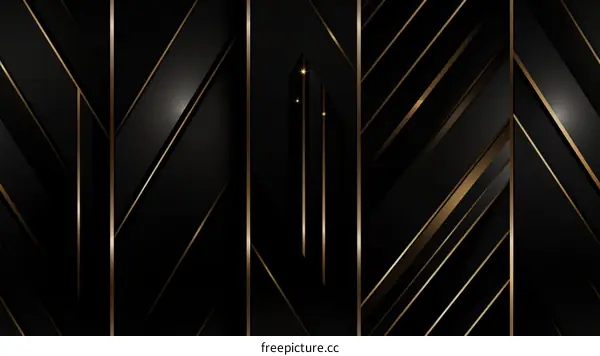 Black and gold geometric luxury background