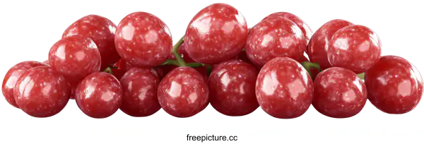 [Transparent Background PNG]Closeup of a Bunch of Red Grapes