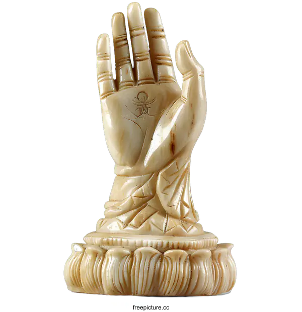 [Transparent Background PNG]Ivory Hand of Avalokiteshvara