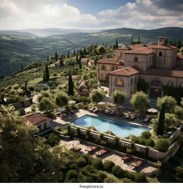 Italian Villa with Pool and Vineyard