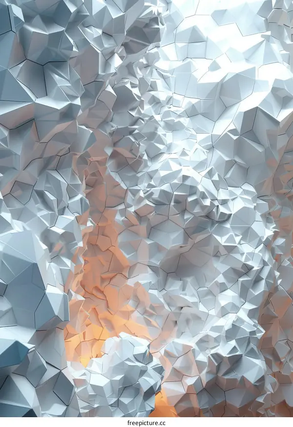 Abstract Geometric Crystal Wall Art