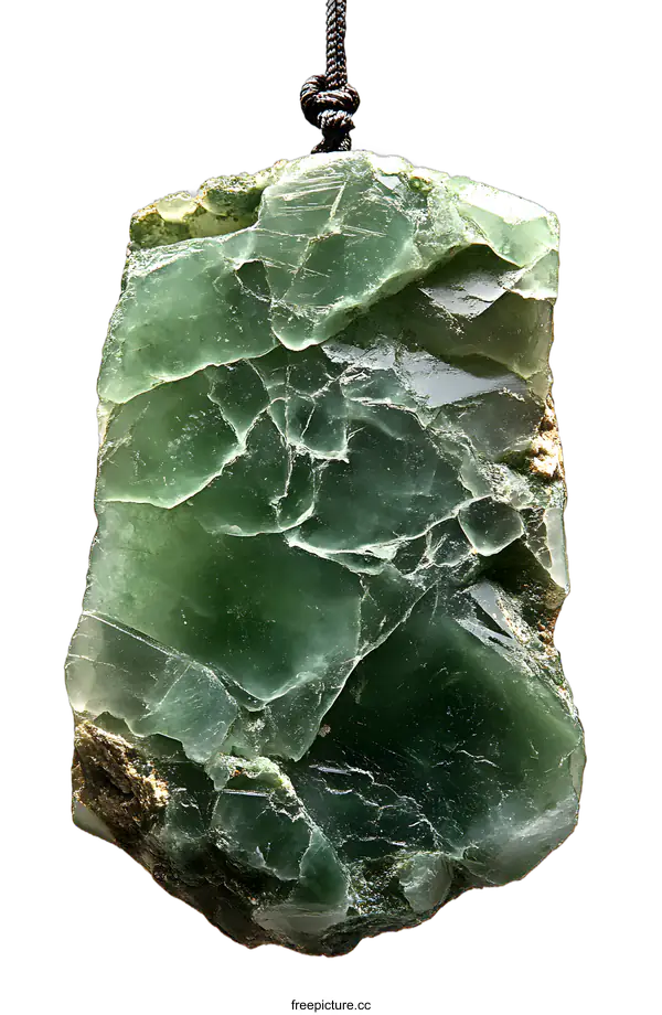 [Transparent Background PNG]Green Aventurine Crystal Pendant