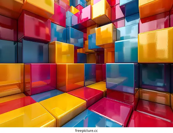 Colorful 3D Cube Design