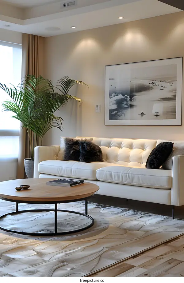 Living room of modern minimalist style