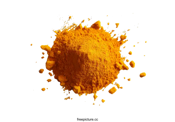 [Transparent Background PNG]Turmeric Powder Texture Close-up