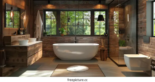Modern Rustic Bathroom Interior Design