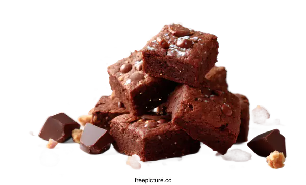 [Transparent Background PNG]Chocolate Brownie Dessert Food Photography