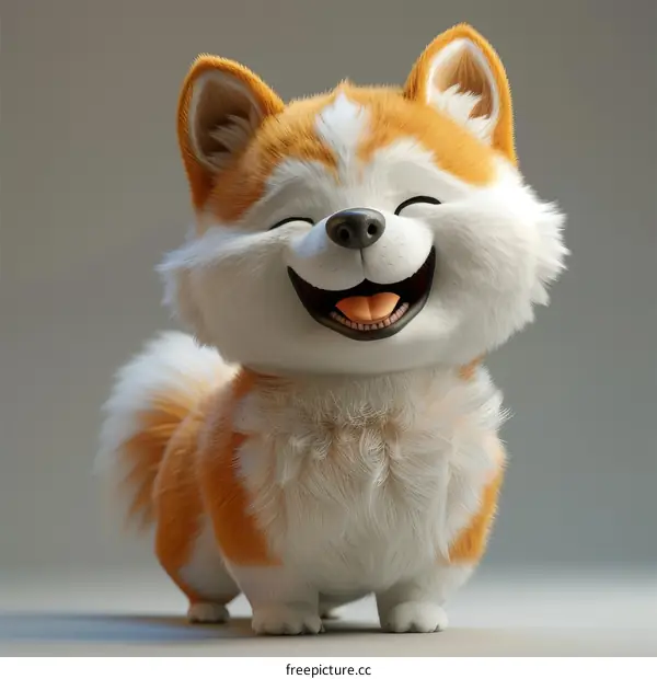 Happy Cartoon Corgi Dog