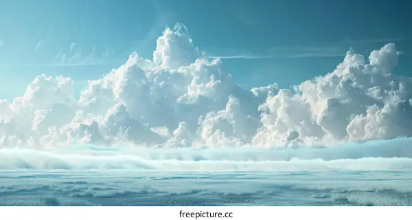 Frozen Tundra and Dramatic Clouds