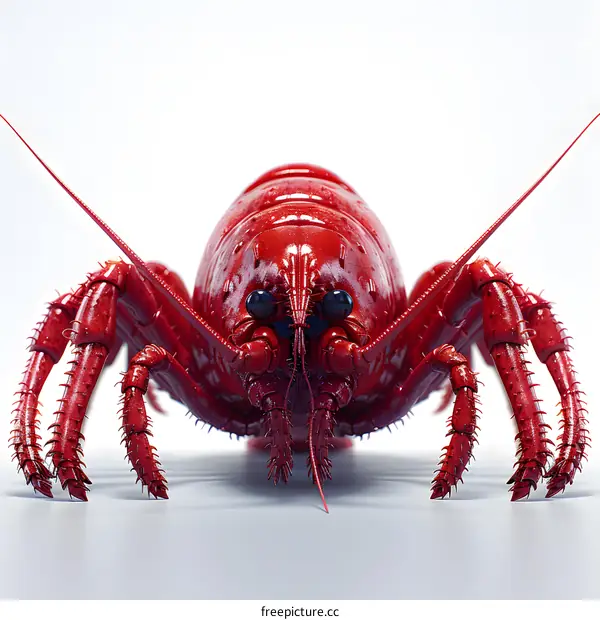 A photo of a red lobster
