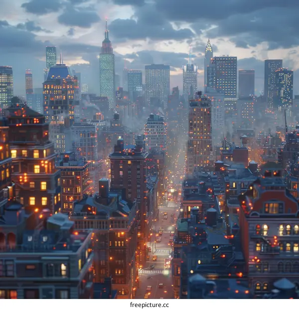 Night Cityscape of a Vivid Metropolis