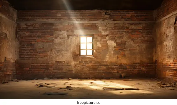 rays of light shining through the window into a dark room