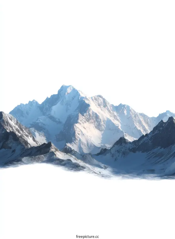 Snowy Mountain Range Landscape Image