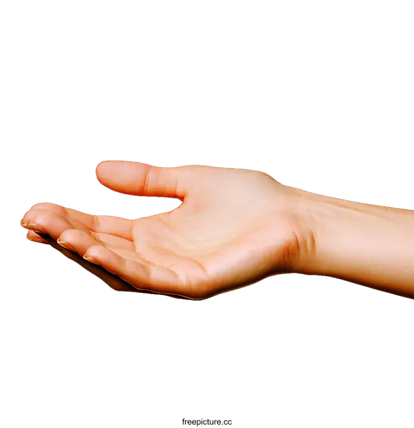 [Transparent Background PNG]Open Hand Gesture Showing Generosity and Helping
