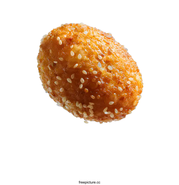 [Transparent Background PNG]Sesame Seed Ball Isolated on White Background