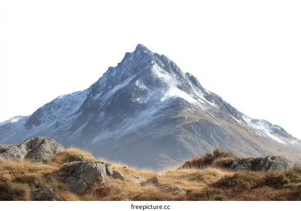 Majestic Mountain Peak in the Autumn