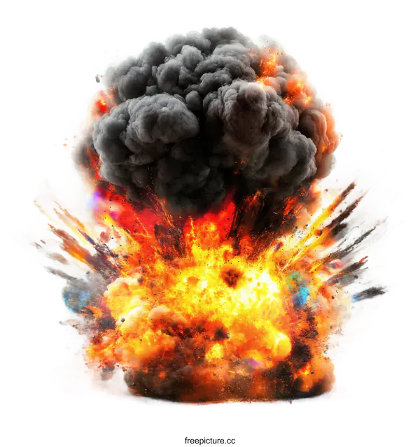 [Transparent Background PNG]Explosive Explosion Aftermath Graphic Design