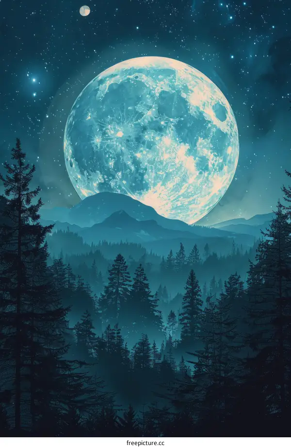 Blue Moon over the Forest
