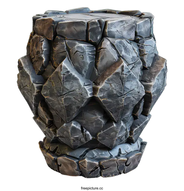 [Transparent Background PNG]Stylized Stone Pillar on transparent background