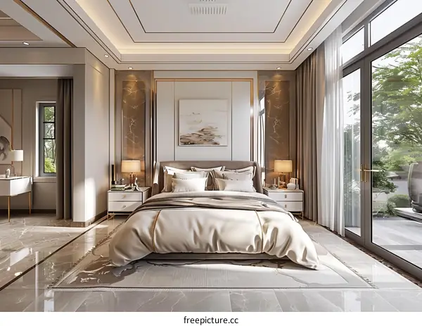 Luxury Bedroom Interior Design Illustration