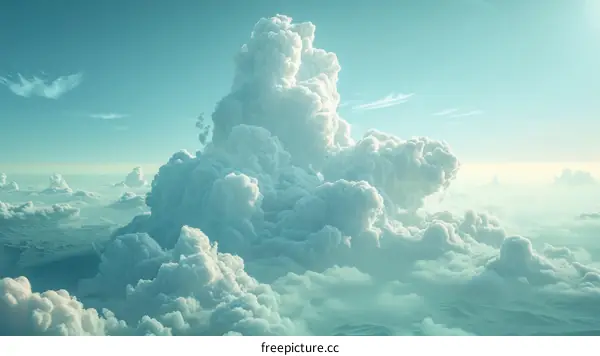 Majestic Cloud Formations in a Pastel Sky