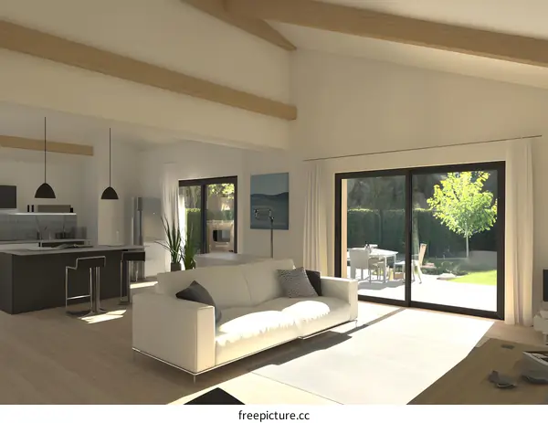 Modern Open Concept Living Room Interior Design