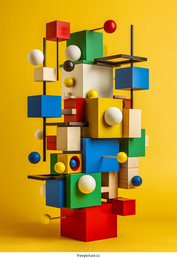 Abstract Art Colorful Shapes Geometric Design