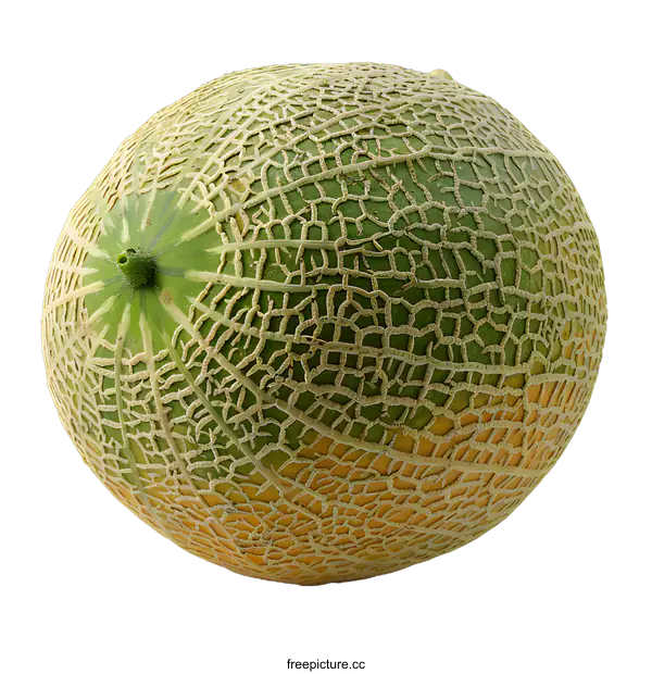 [Transparent Background PNG]A closeup image of a honeydew melon