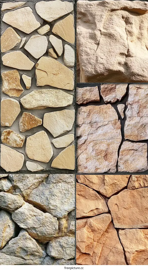 Multi-toned Stone Wall Patterns Collection
