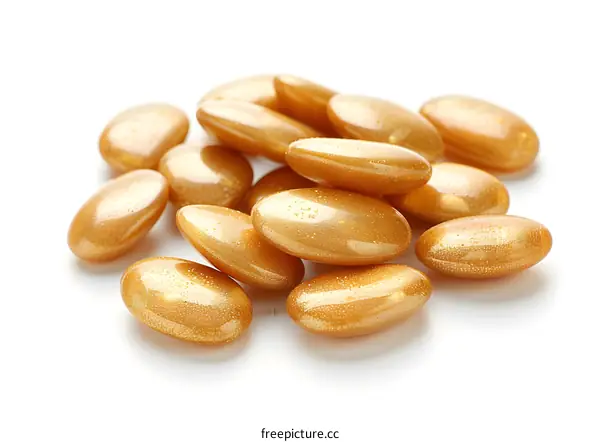 pile of golden oval candy