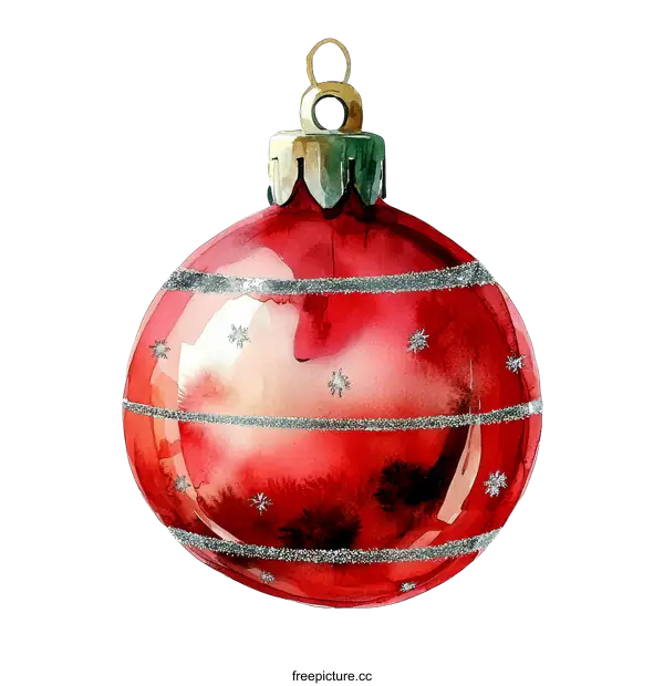 [Transparent Background PNG]Watercolor Christmas Ornament Illustration