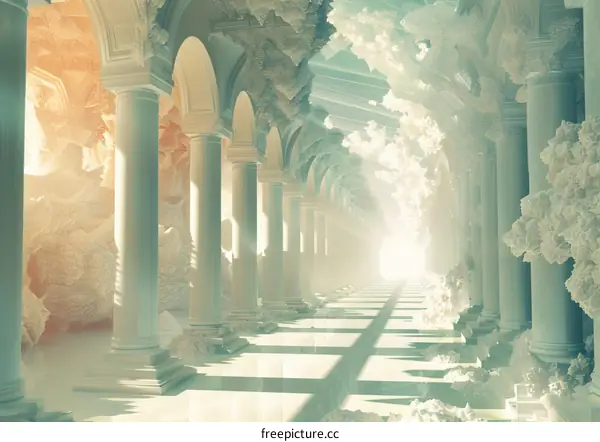 Futuristic Sci-Fi Temple Interior