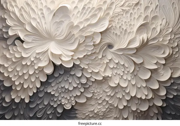 Gray and white floral textured background