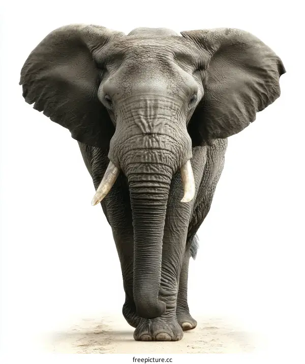 Majestic African Elephant in Full Stride