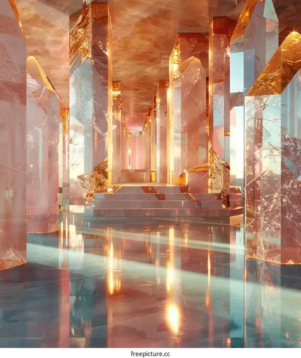 Crystal Corridor of an Imaginary Palace