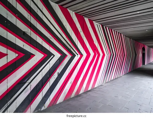 Abstract Pink And Black Graffiti Wall Art