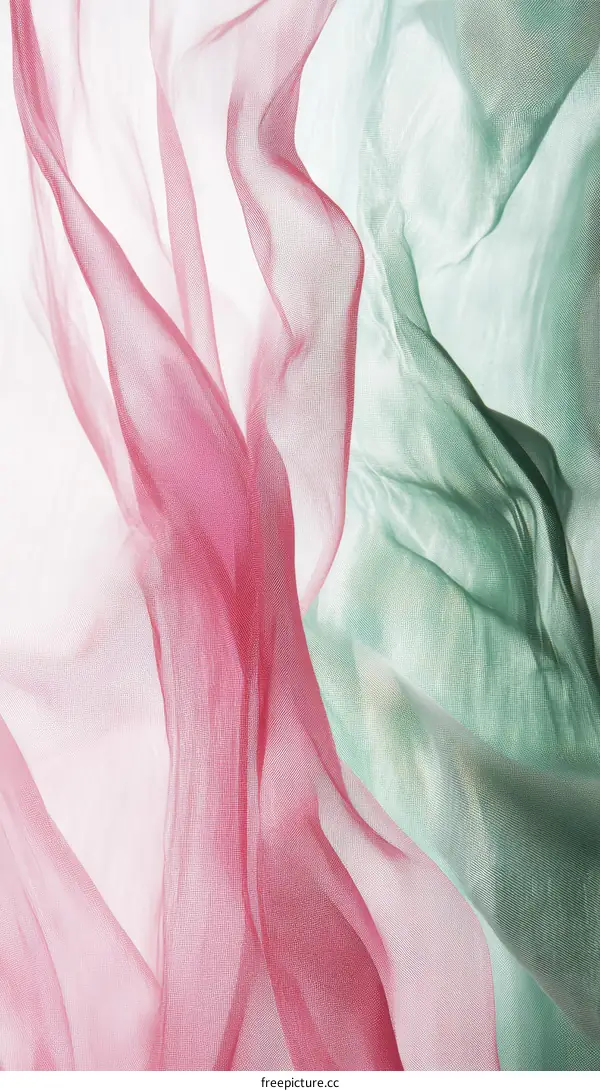 Delicate and flowing fabrics in two tones