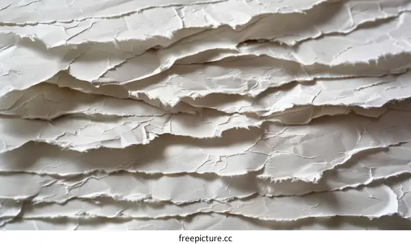 Close-up of a stack of handmade paper