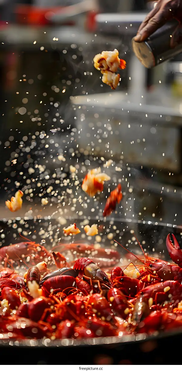 Cooking spicy crayfish