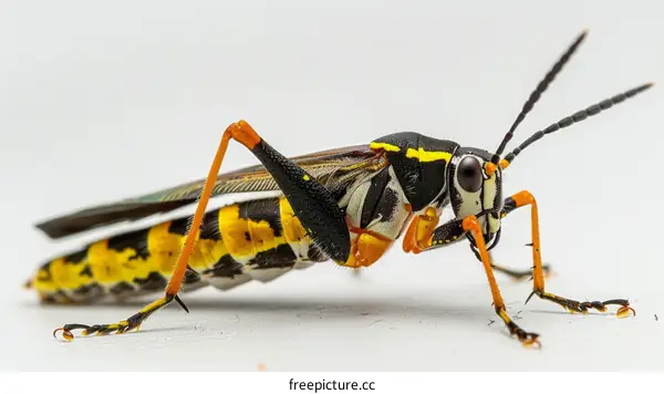 Black and Yellow Lubber Grasshopper