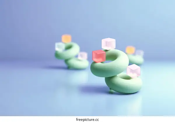 Abstract Geometric Shapes Composition