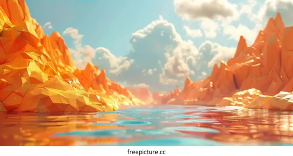 Rocky Canyon with River