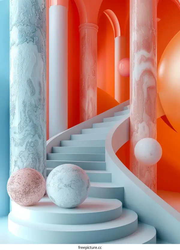 Surreal Minimalist Architectural Interior Space