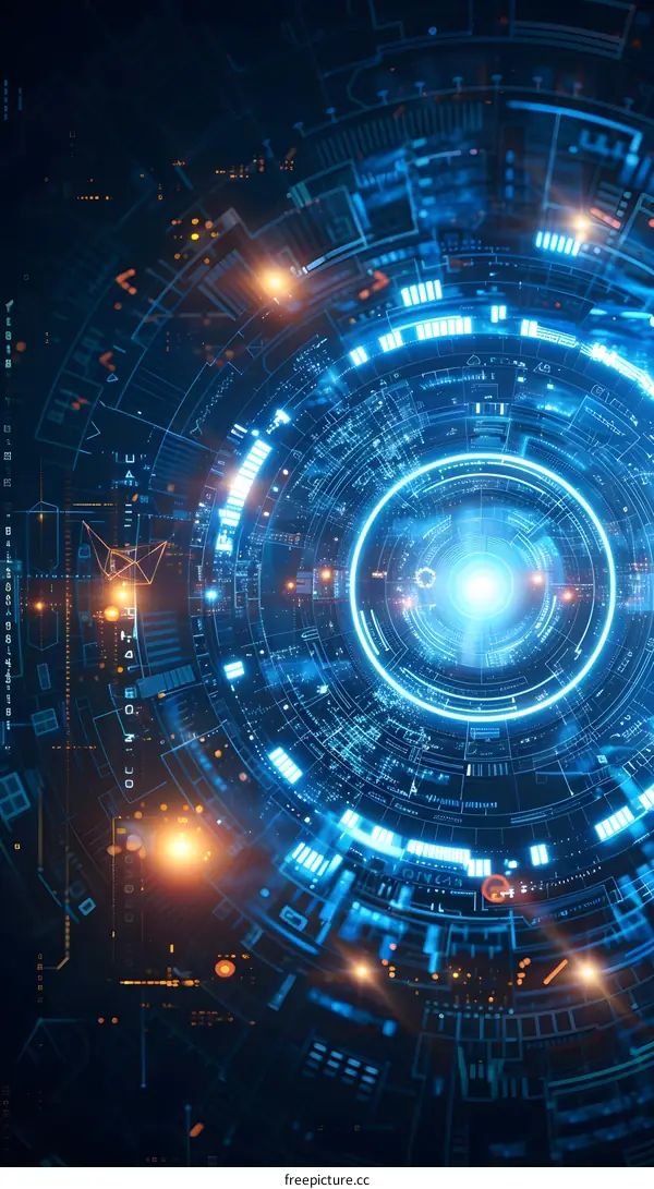 Abstract Technology Background With Circuit Board