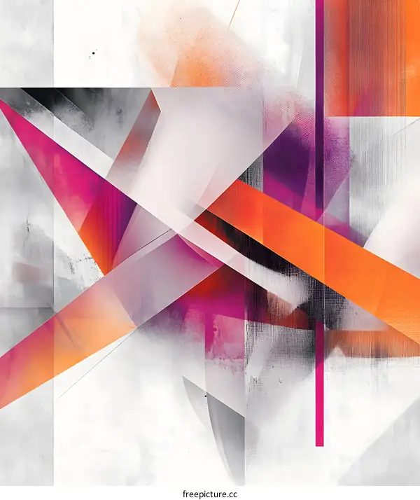 Abstract Geometric Design With Vivid Colors And Sharp Lines