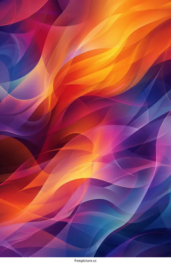 Abstract Colorful Flowing Lines Background Design