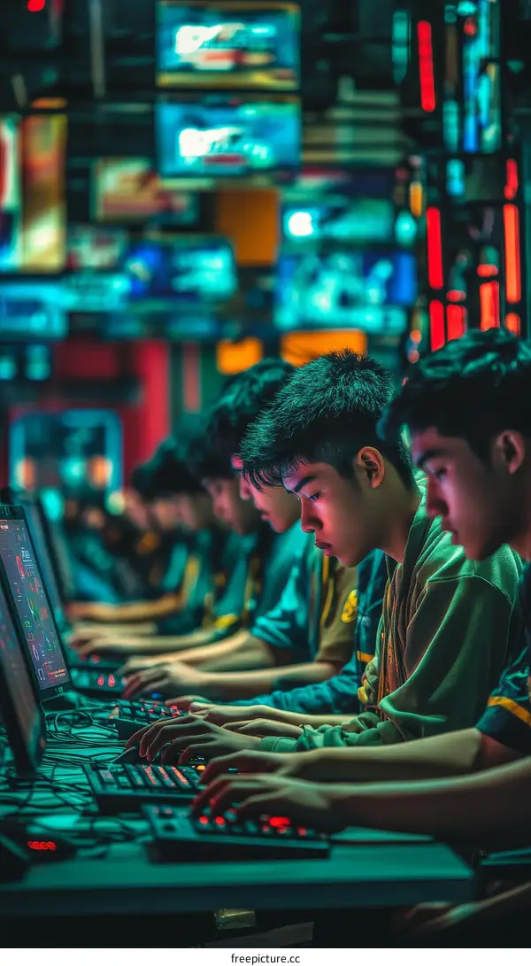 Gamer Night in a Cyber Cafe